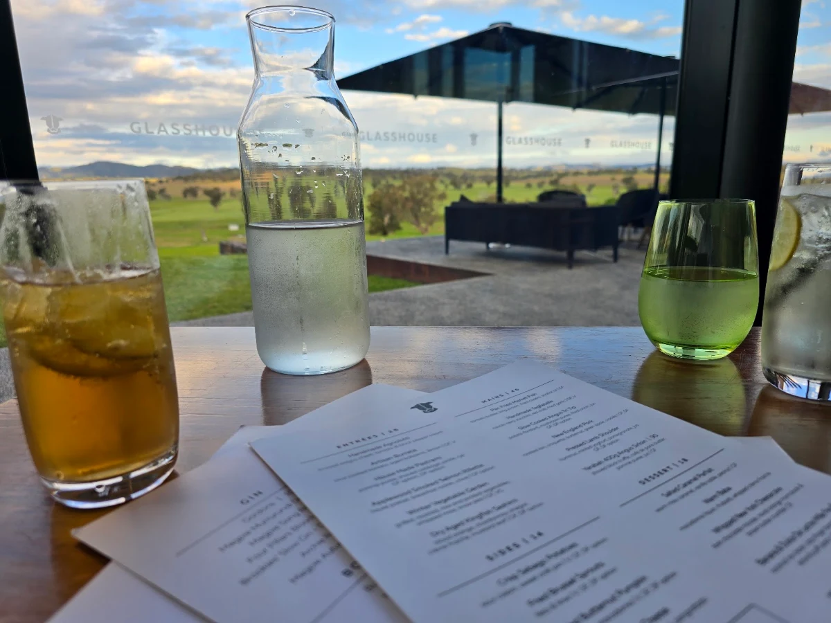 Menu, Glasshouse Restaurant