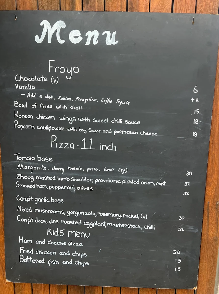 Menu, Sidewood Estate Restaurant