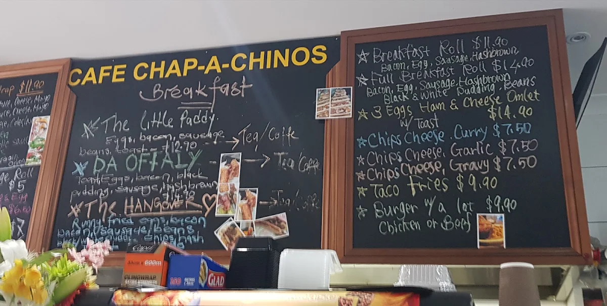 Menu, CAFE CHAP-A-CHINOS