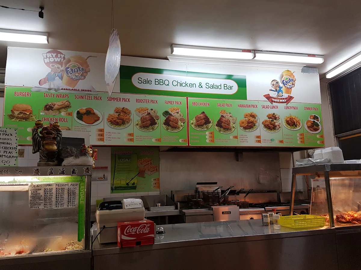 Menu, Sale BBQ Chicken & Salad Bar