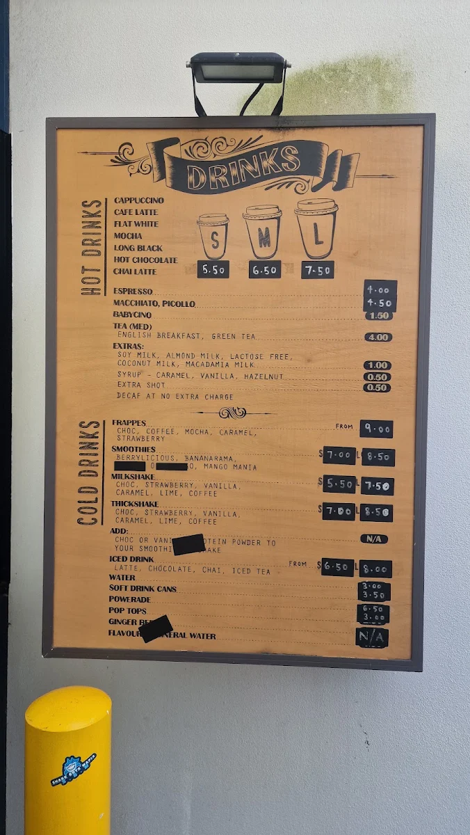 Menu, She Brews Drive Thru