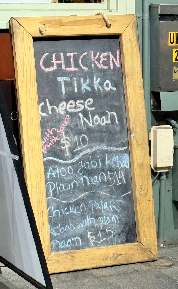 Menu, Spice Society - Bondi Beach