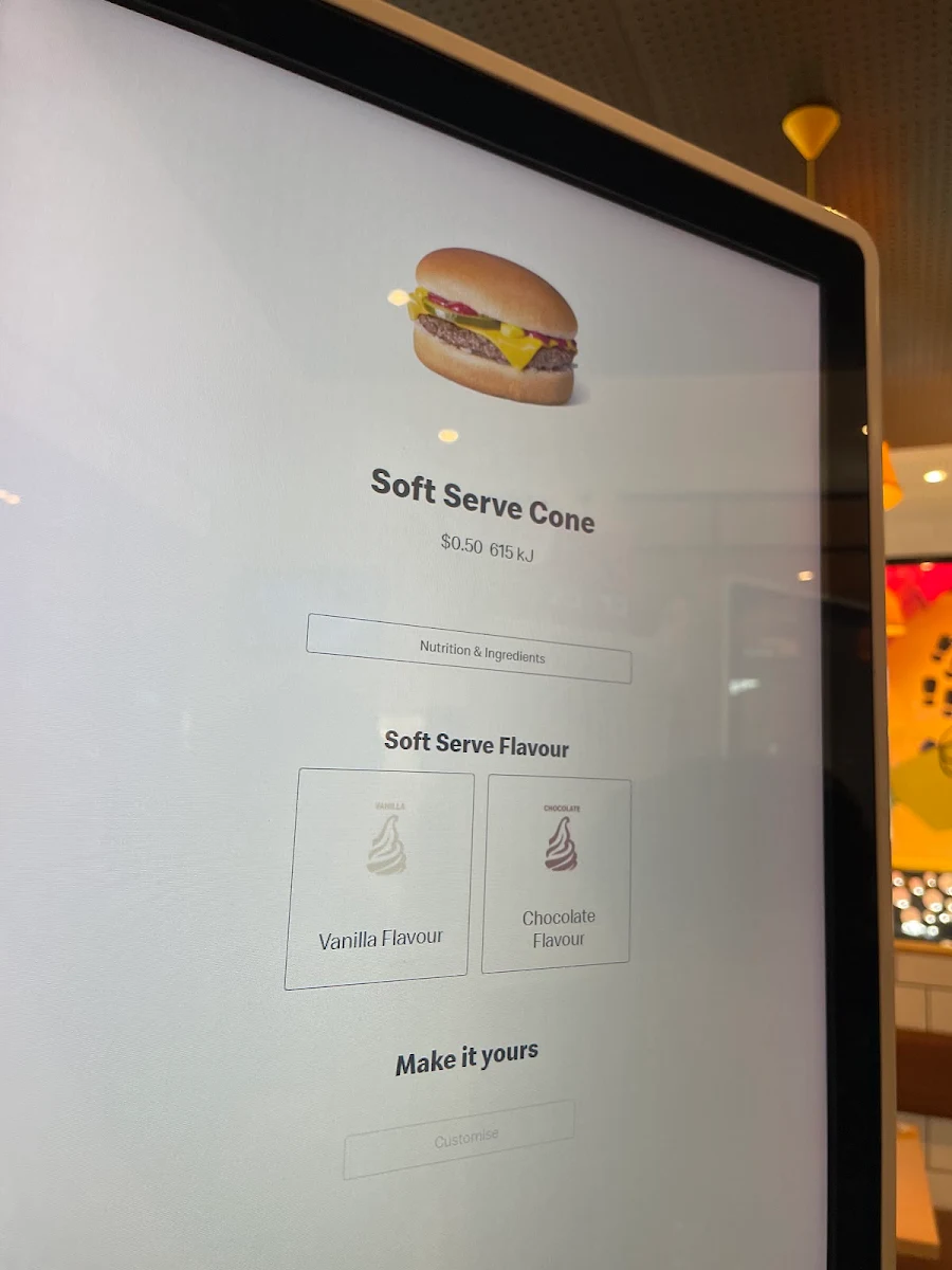 Menu, McDonald's Clyde North