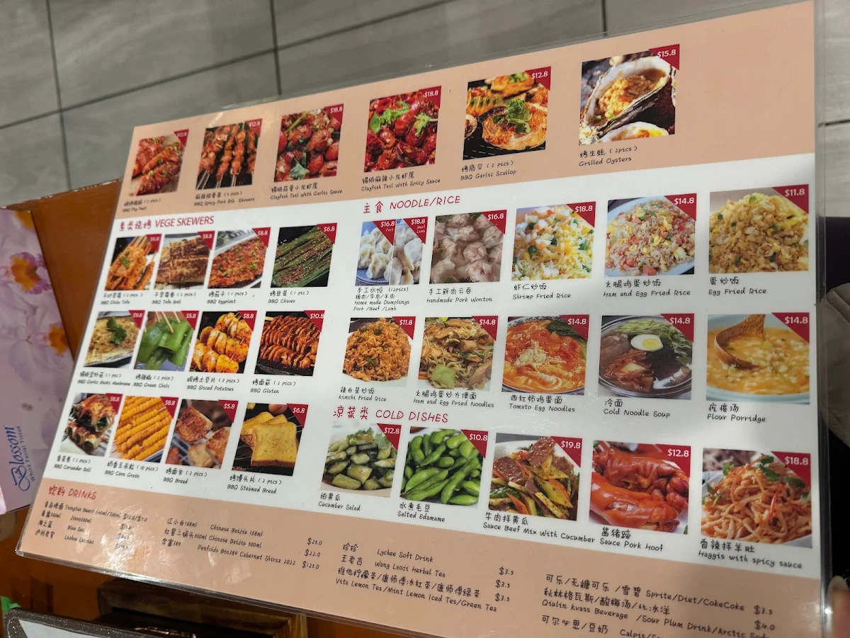 Menu, 炉中火特色烤串烤肉 Lu Zhong Huo BBQ Skewers