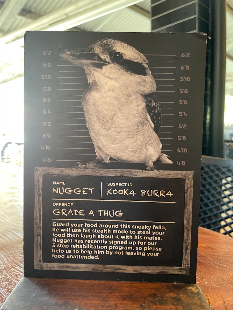 Menu, Australia Zoo Crikey! Cafe