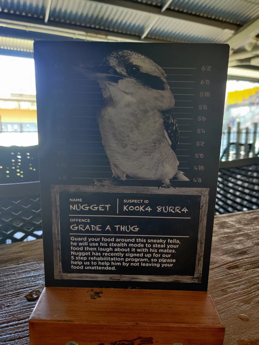 Menu, Australia Zoo Crikey! Cafe