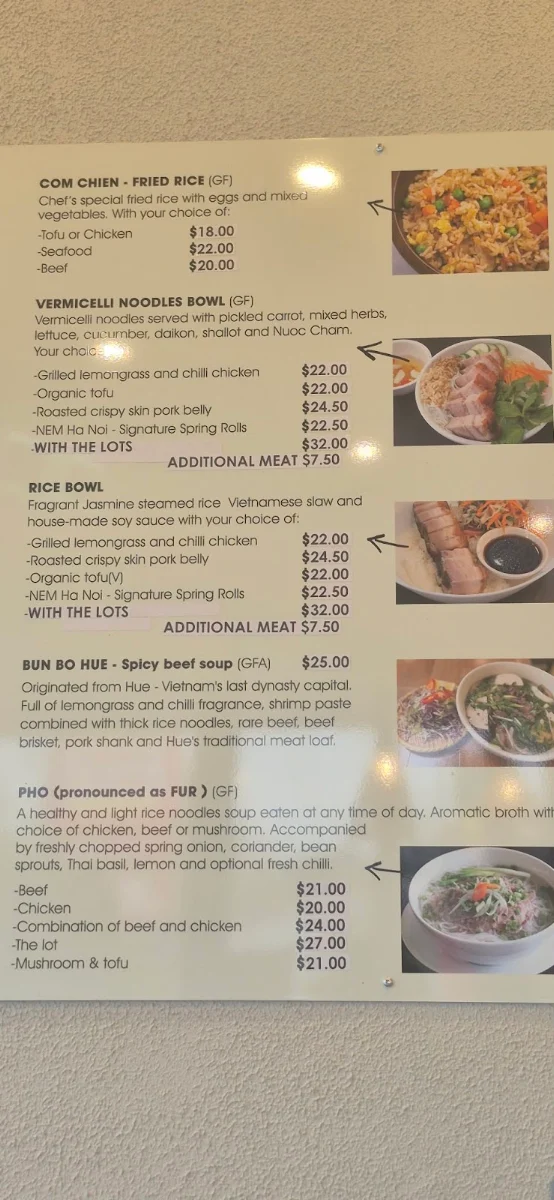Menu, Nem Viet Epsom