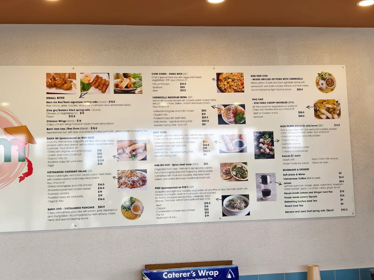 Menu, Nem Viet Epsom