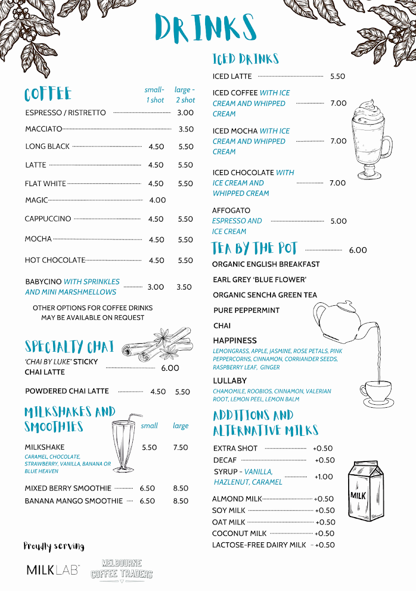 Menu, The Local Umbrella