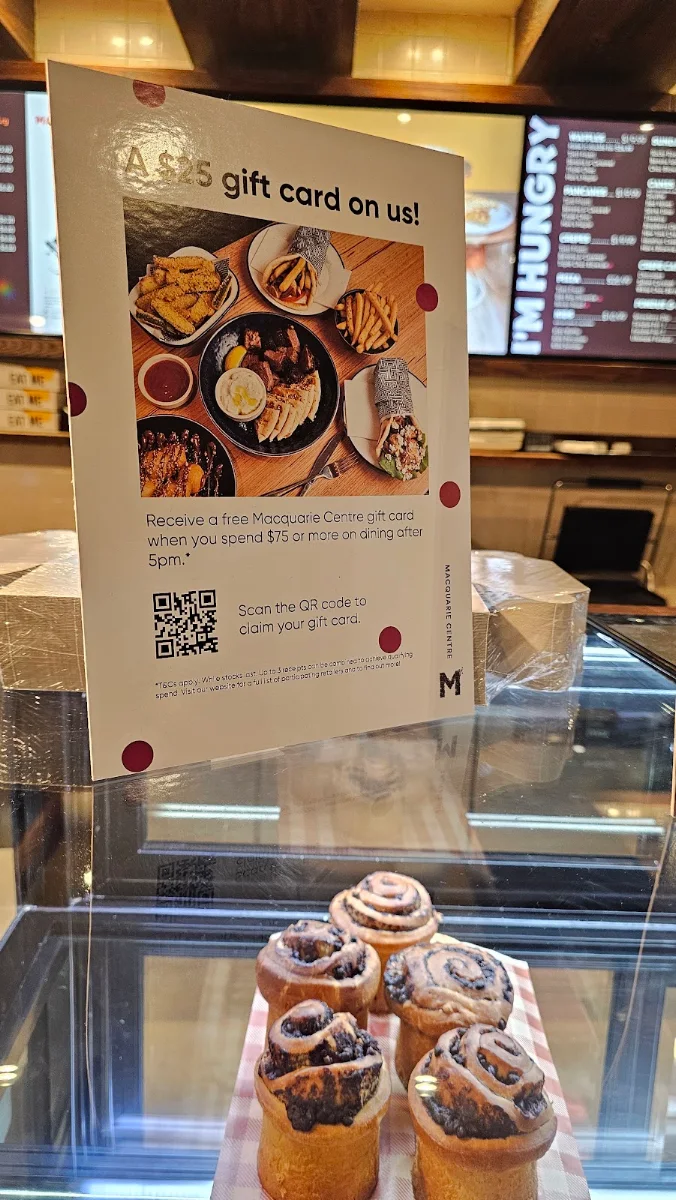 Menu, Max Brenner - Macquarie Centre