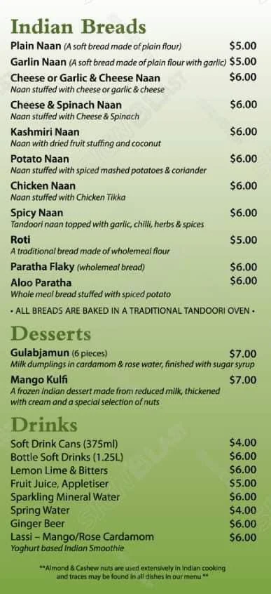 Menu, Dilon's Kitchen