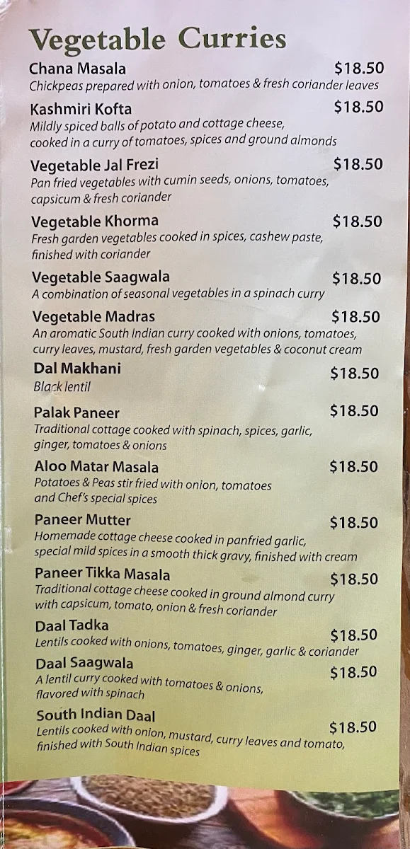 Menu, Dilon's Kitchen