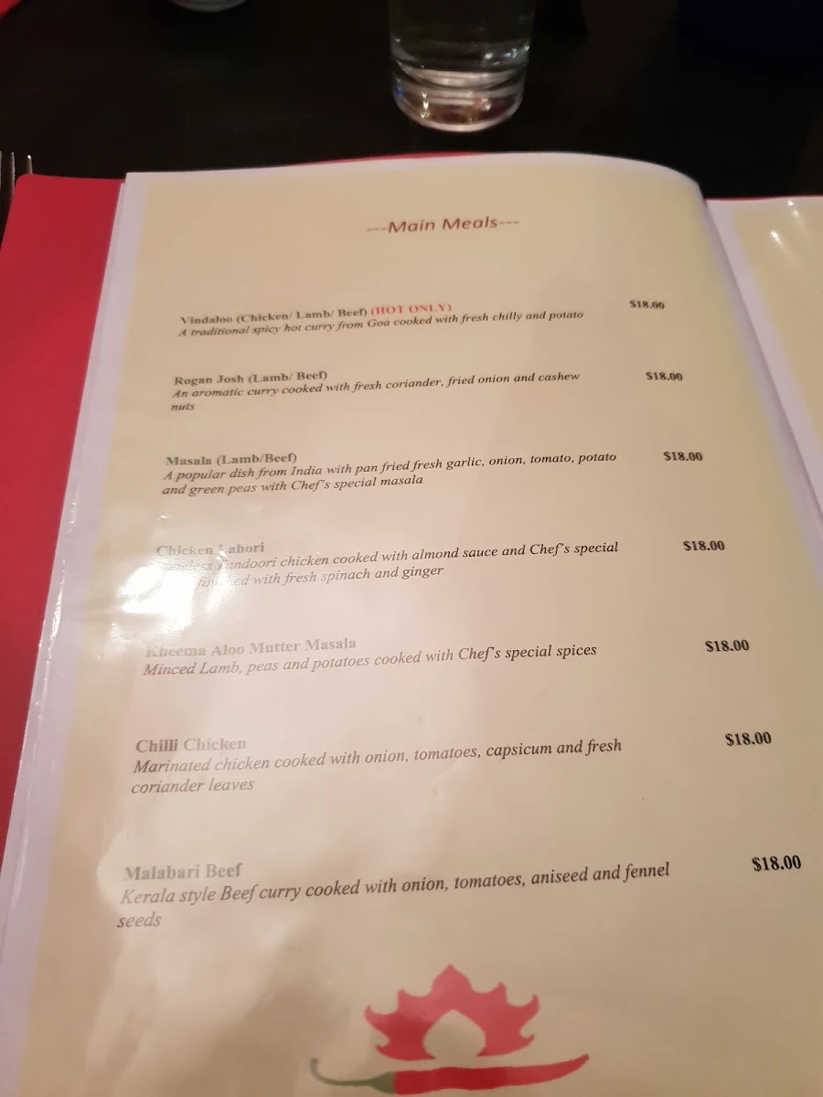 Menu, Dilon's Kitchen