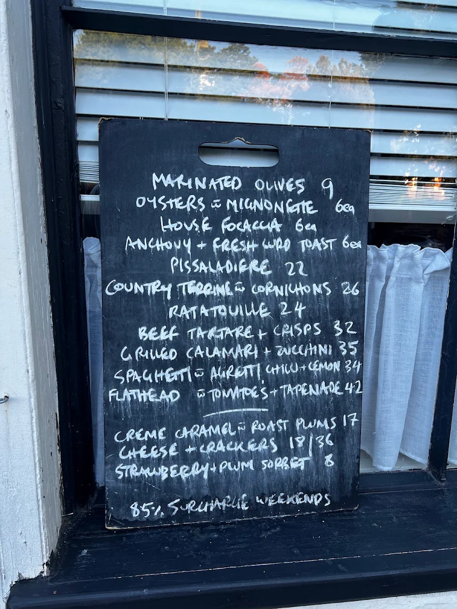 Menu, Bar Merenda