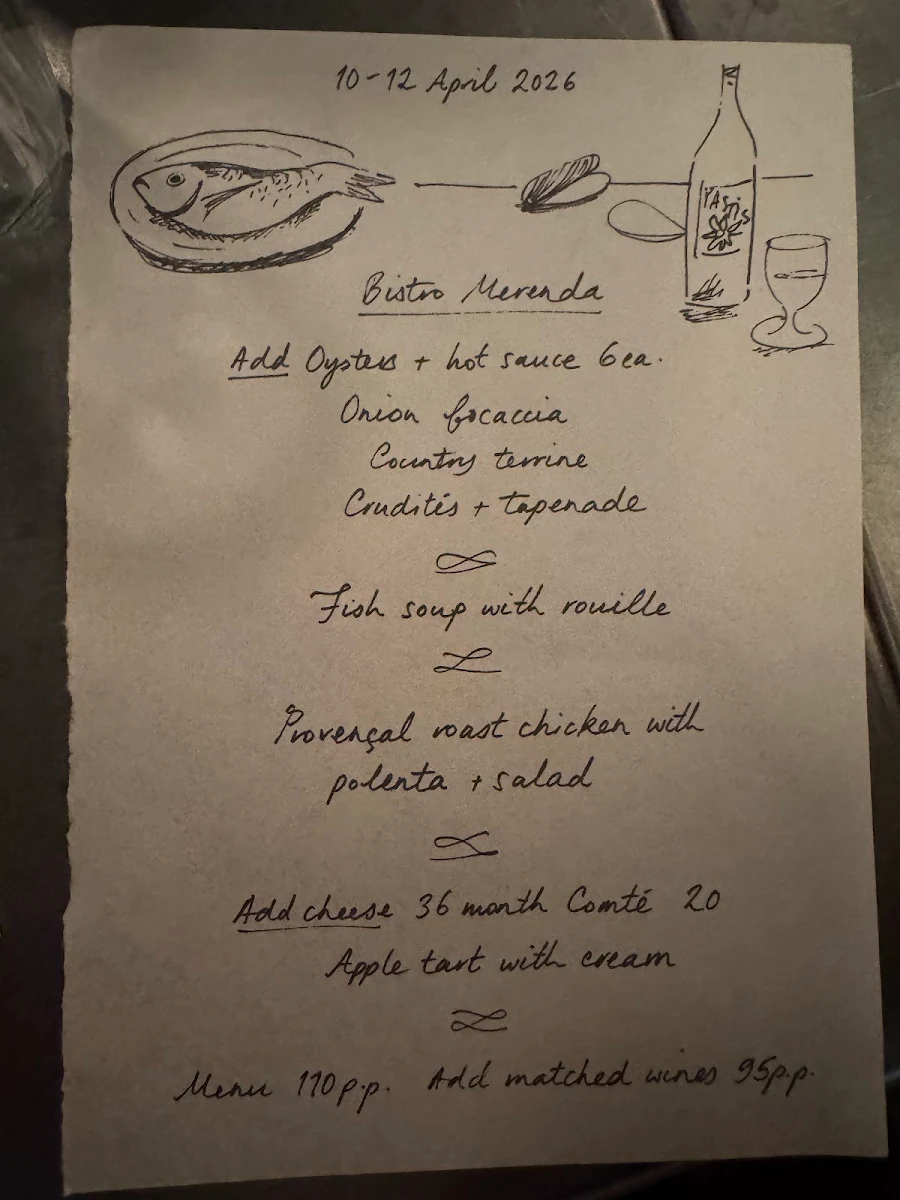 Menu, Bar Merenda