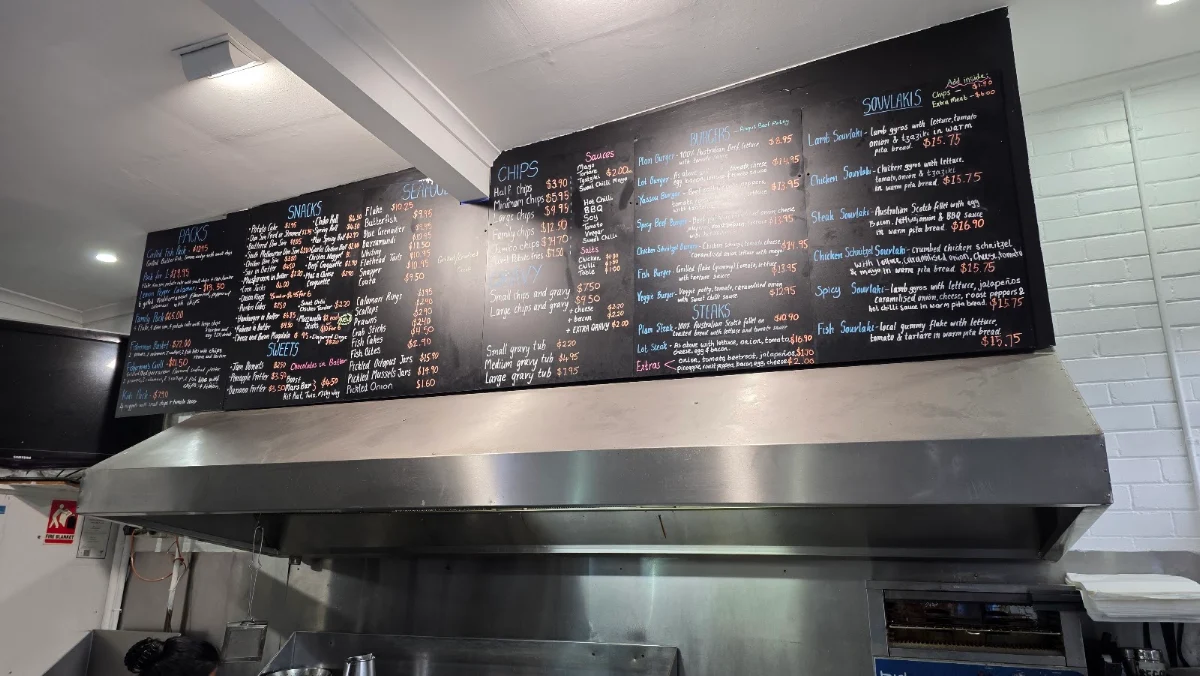 Menu, Yassou Fish & Chips