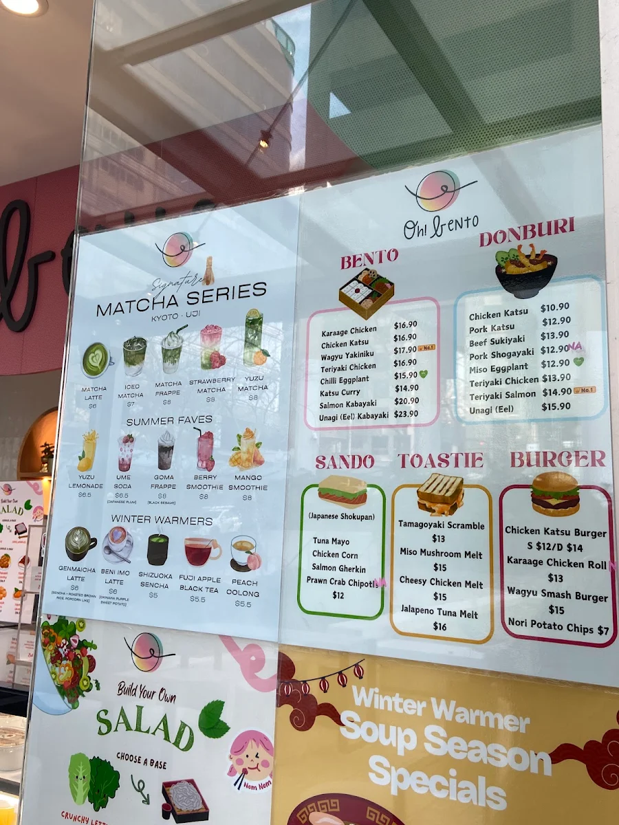 Menu, Oh! Bento