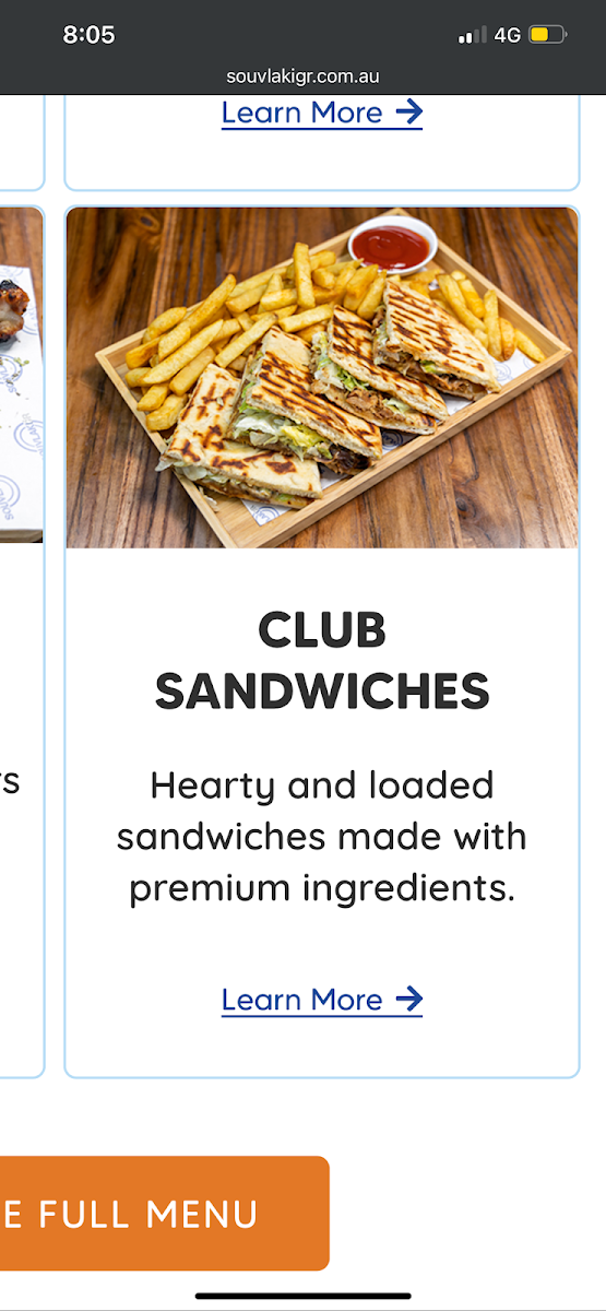 Menu, Souvlaki GR Mernda