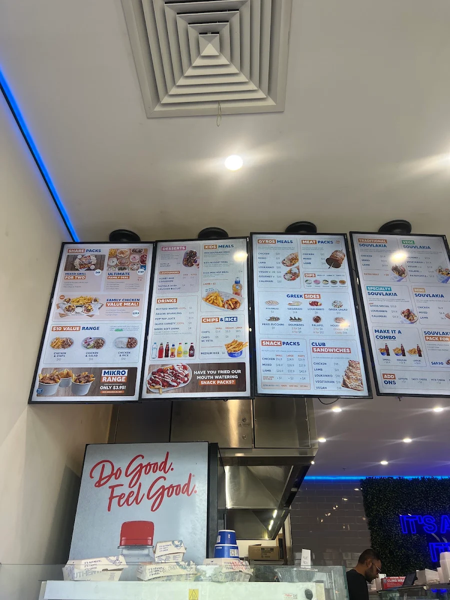 Menu, Souvlaki GR Mernda