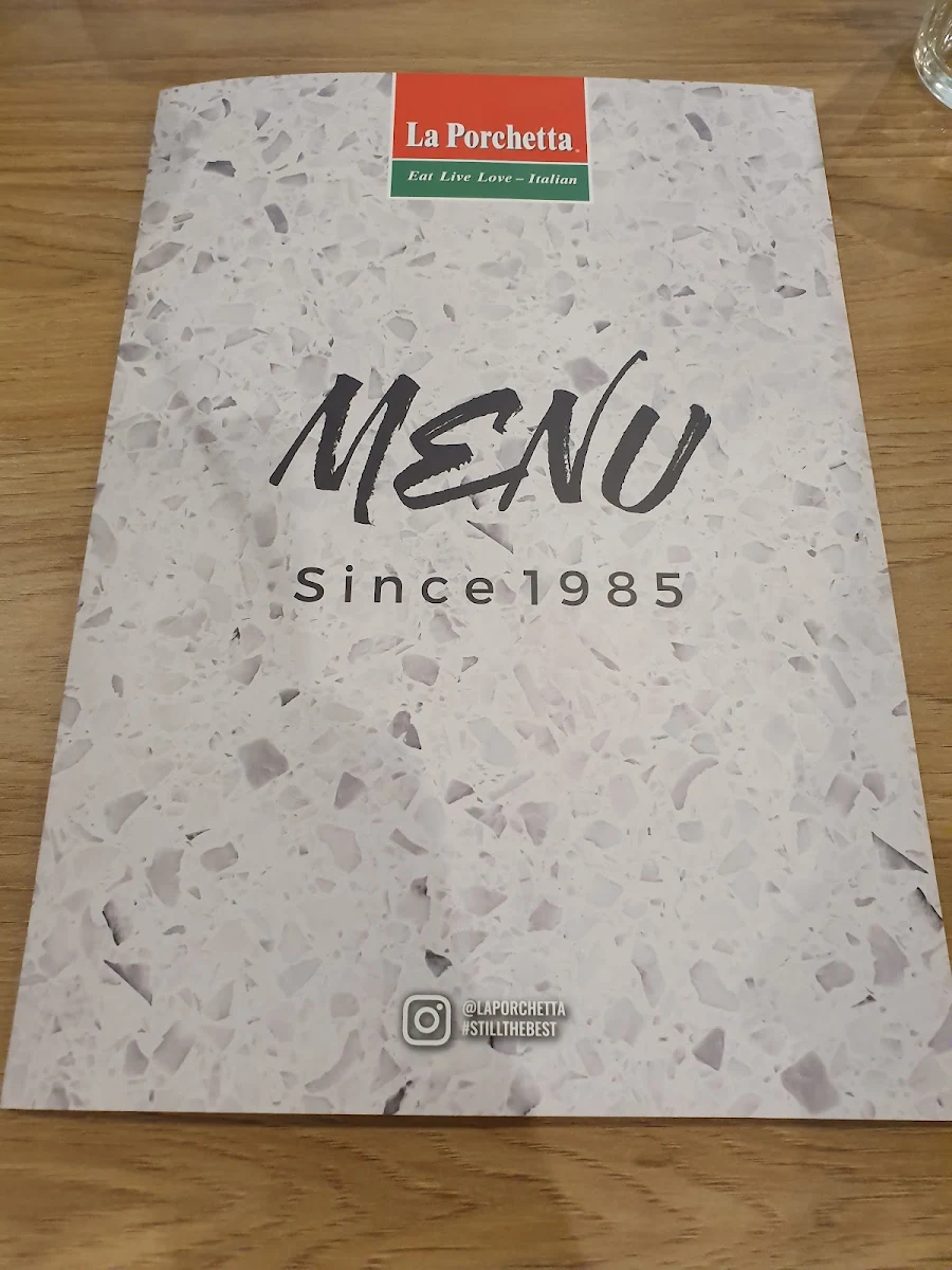 Menu, La Porchetta Cranbourne