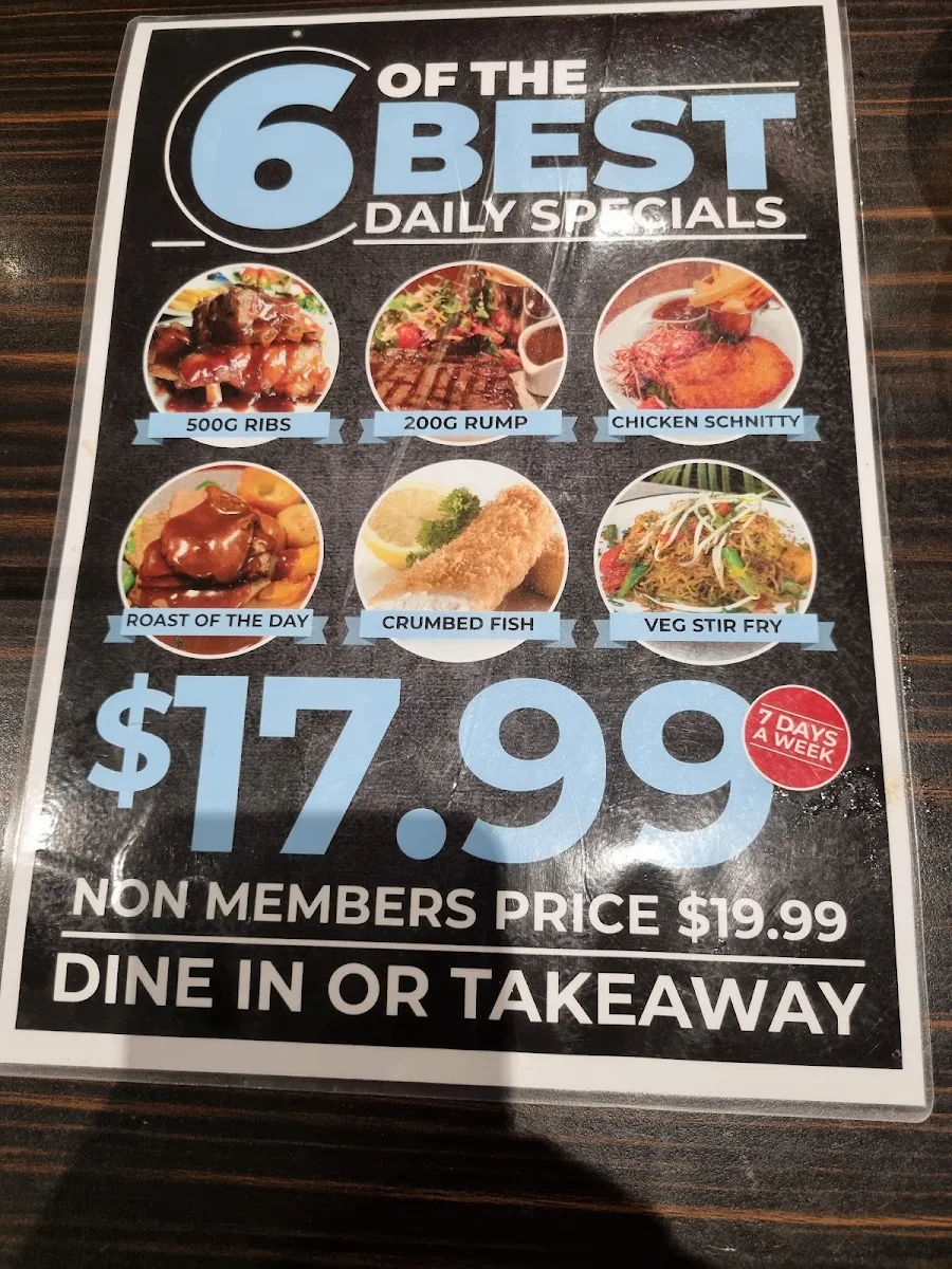 Menu, The Southern Hotel