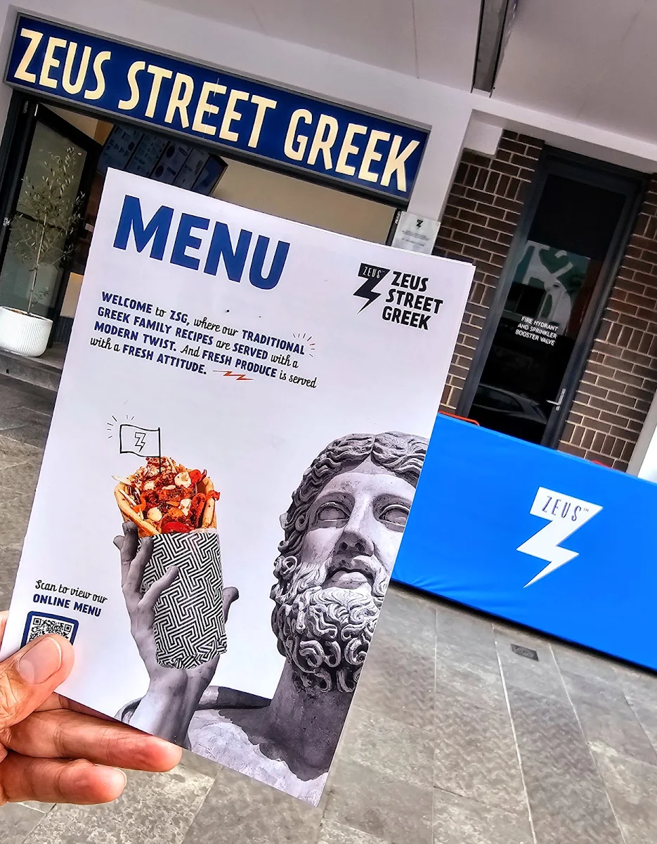 Menu, Zeus Street Greek Wollongong