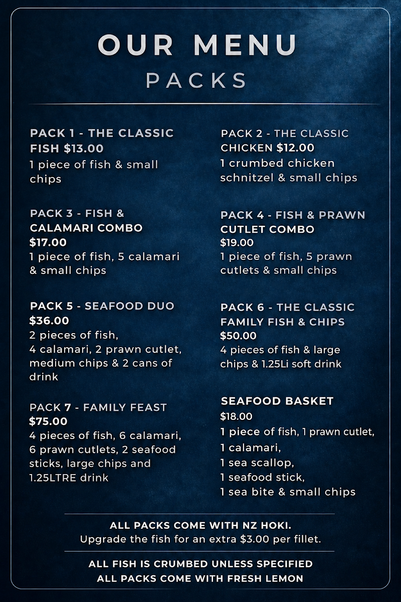 Menu, Manta Ray On High