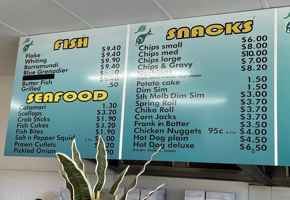 Menu, Flakey Bites Warranwood