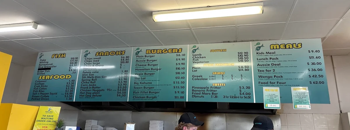 Menu, Flakey Bites Warranwood