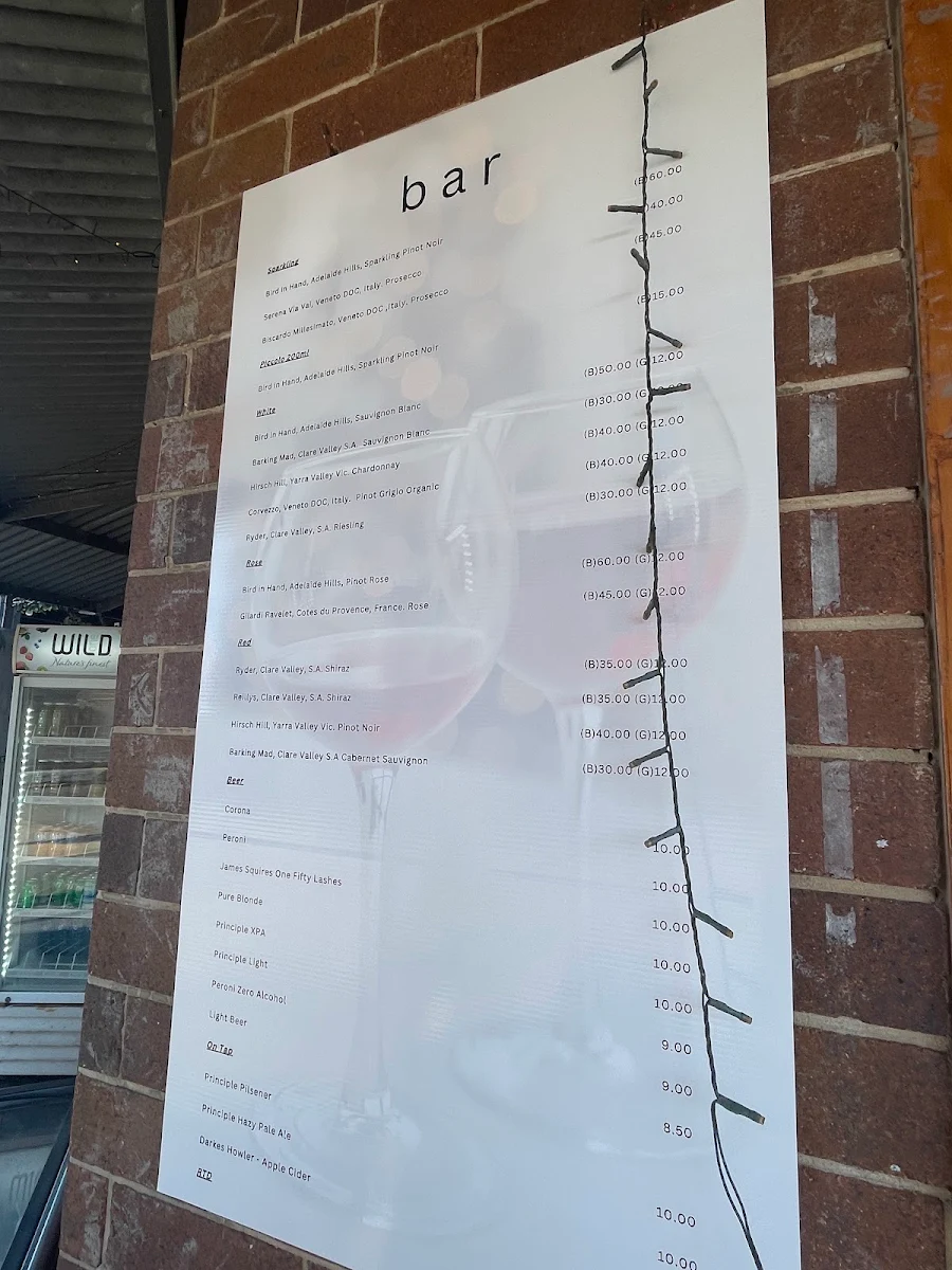Menu, Cockatoo Overboard