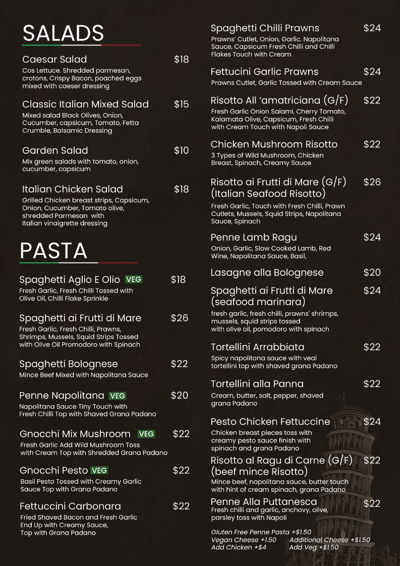 Menu, Shack Di Fratello Berwick