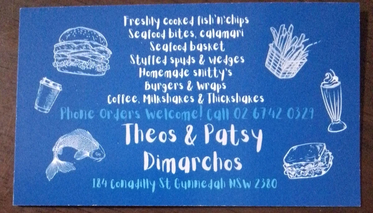 Menu, Chip Inn