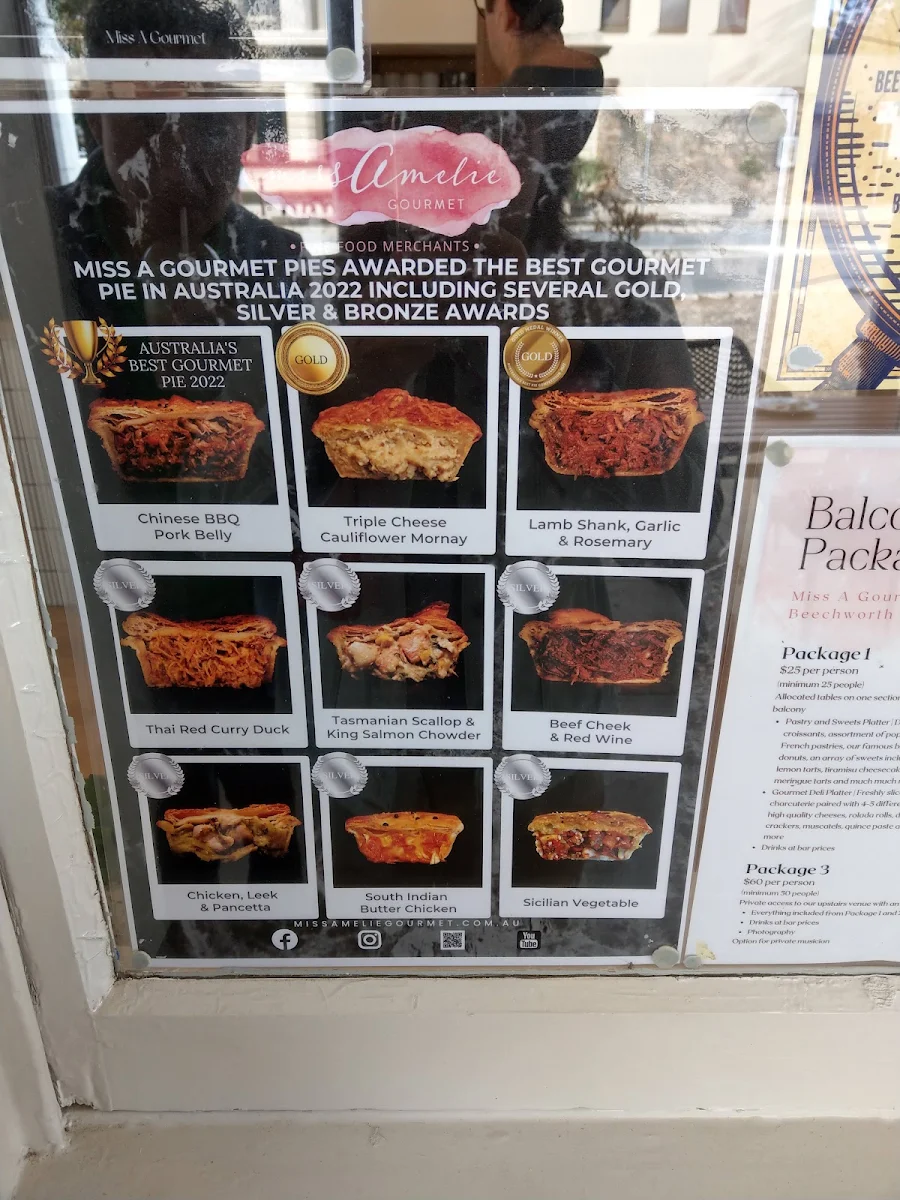Menu, Miss Amelie Gourmet