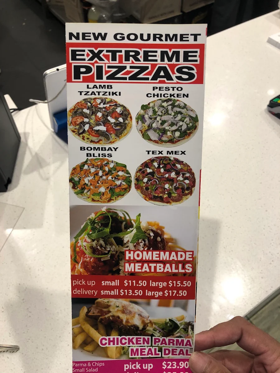 Menu, Big Al's Pizza - Rowville