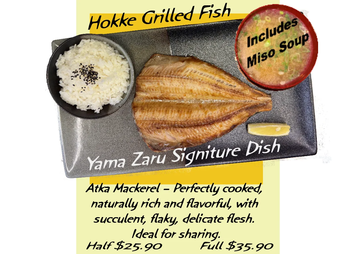 Menu, Yama Zaru Izakaya