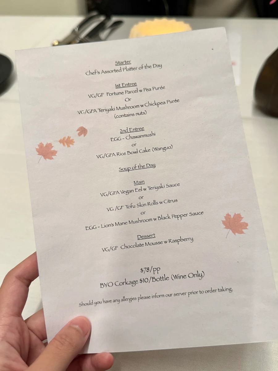 Menu, Midori by Tao's