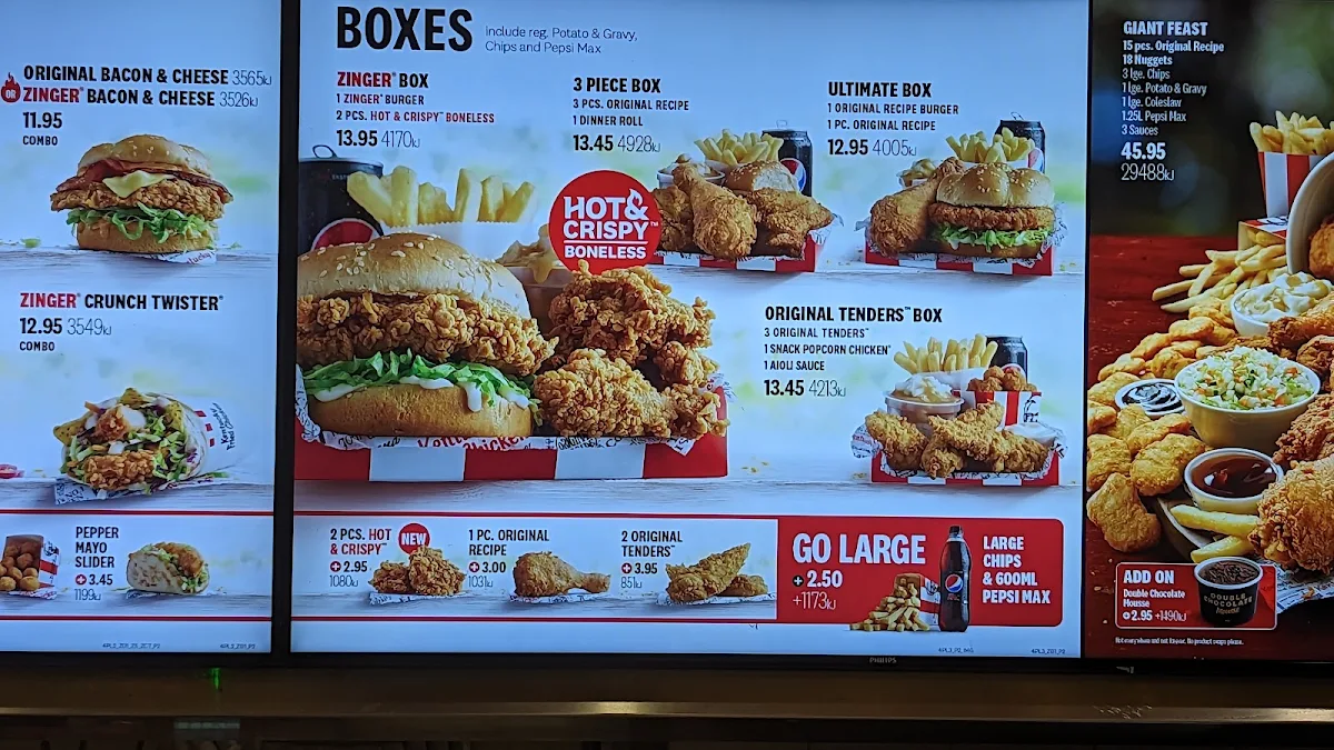 Menu, KFC Crown Casino Melbourne