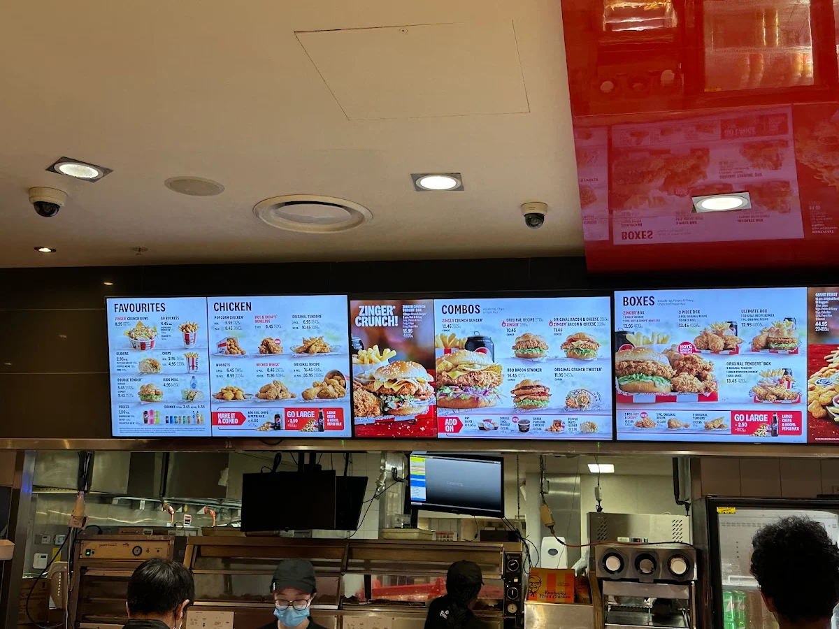 Menu, KFC Crown Casino Melbourne