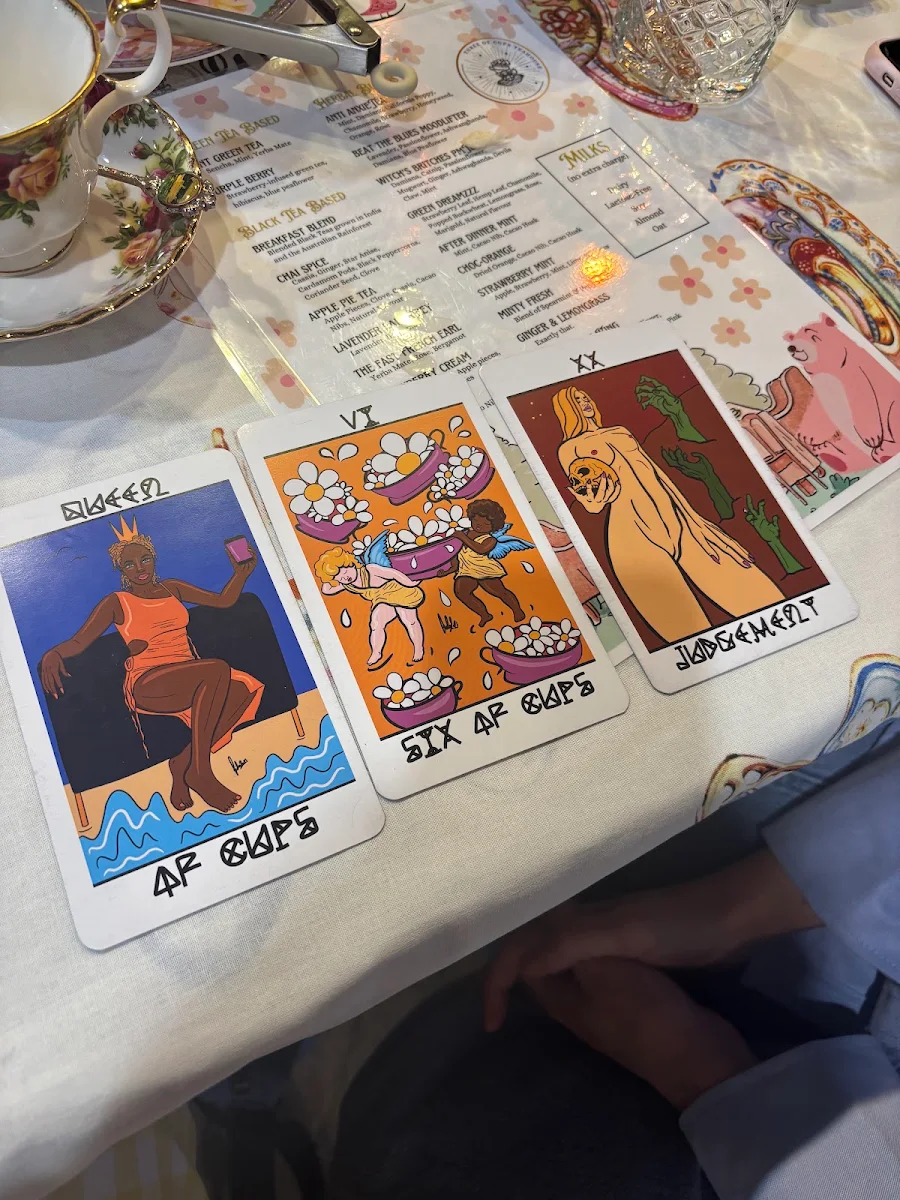 Menu, Three of Cups Teahouse