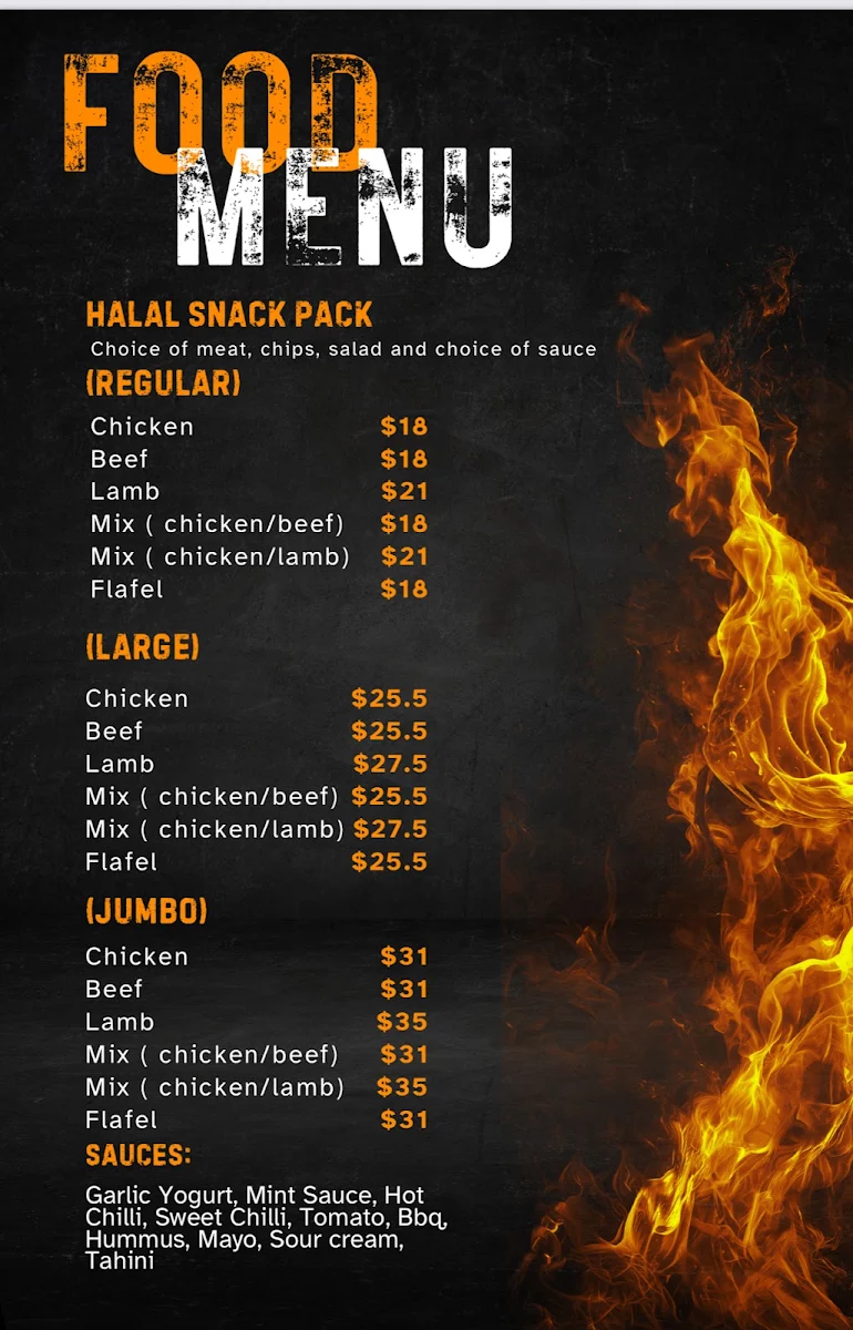 Menu, Grabit Cafe N kebabs