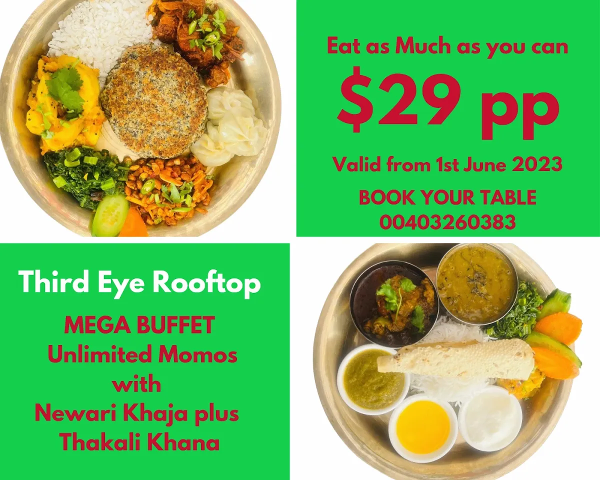 Menu, Third Eye Rooftop Restaurant & Function Centre