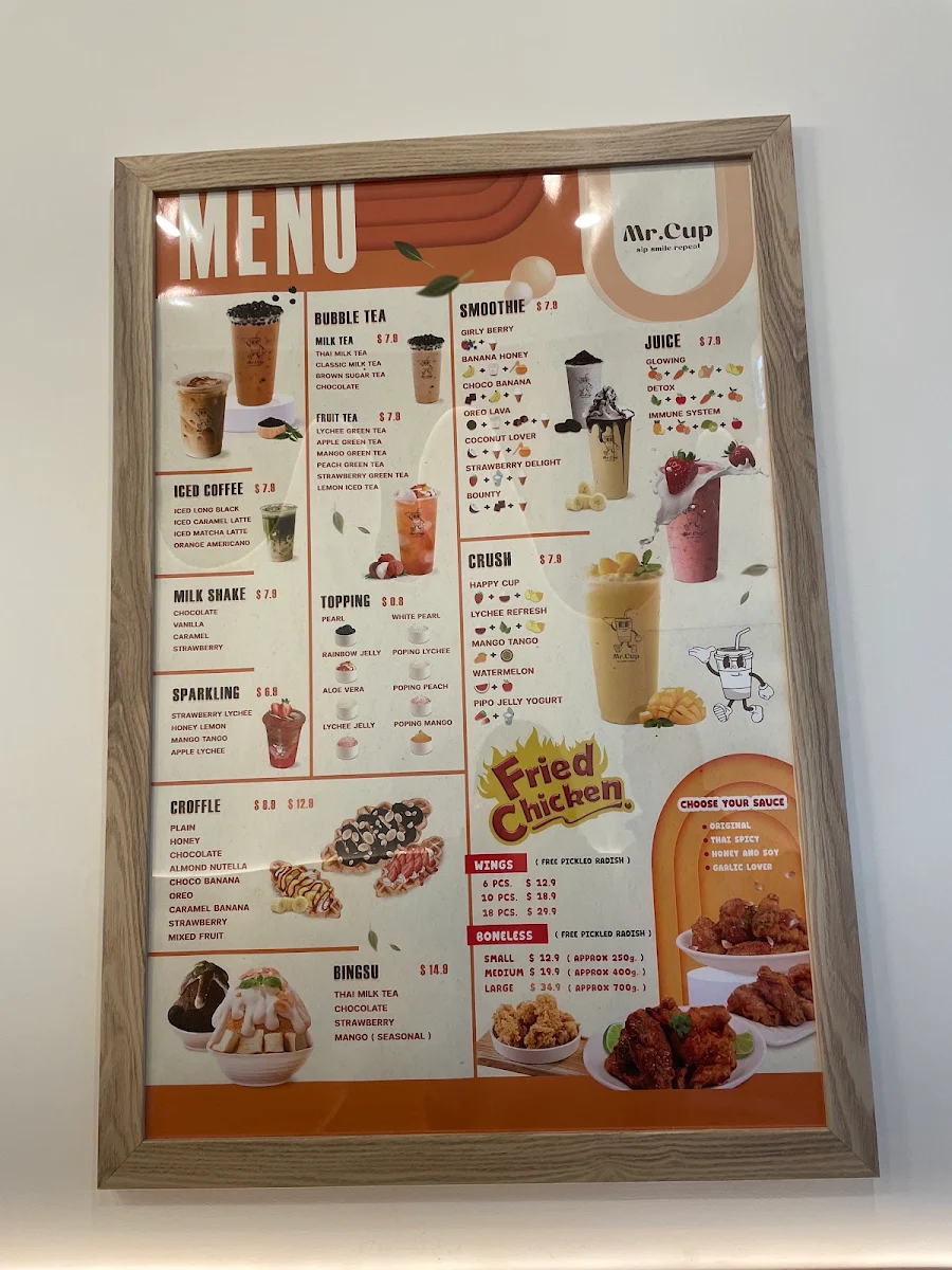 Menu, Mr.Cup