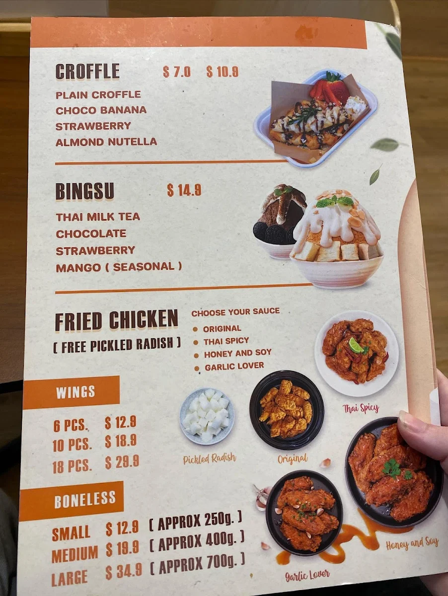 Menu, Mr.Cup