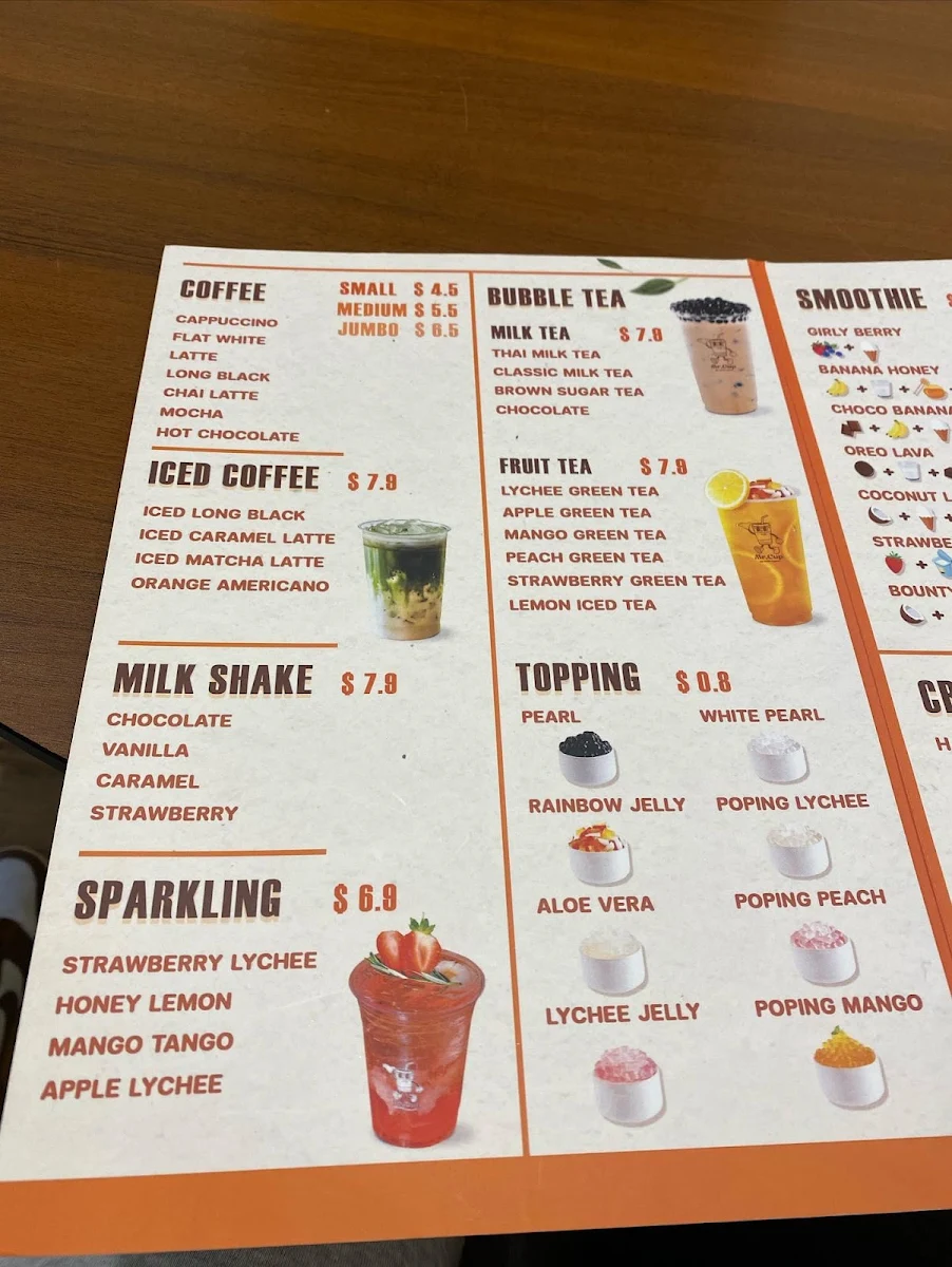 Menu, Mr.Cup