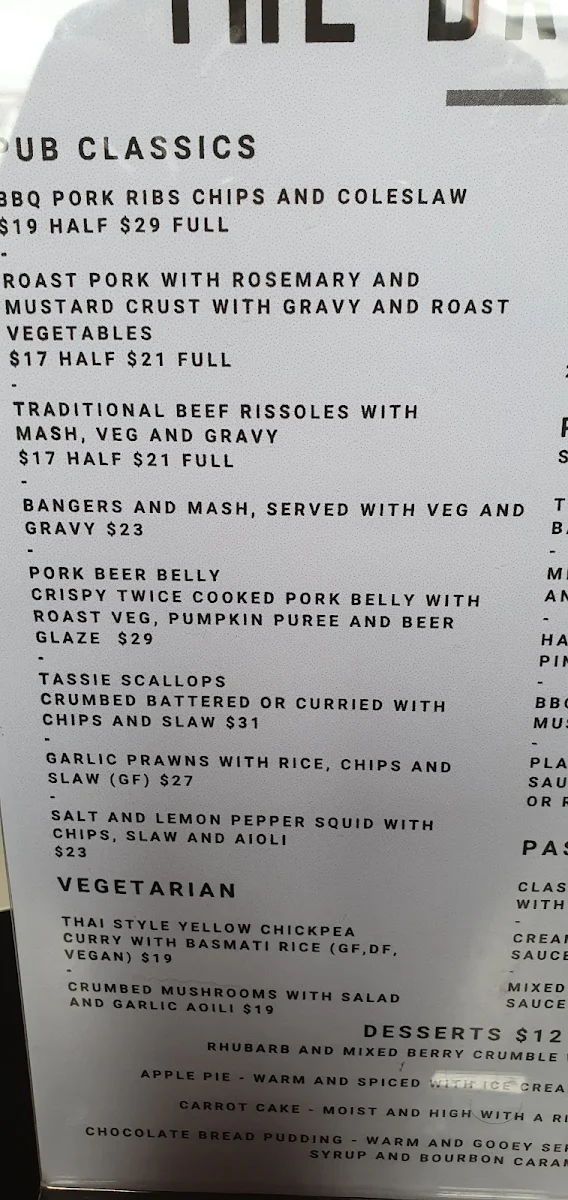 Menu, British Hotel and Little green men brewing co.