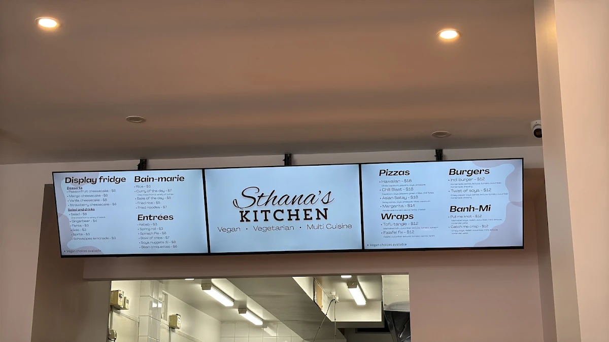 Menu, Sthana's Kitchen