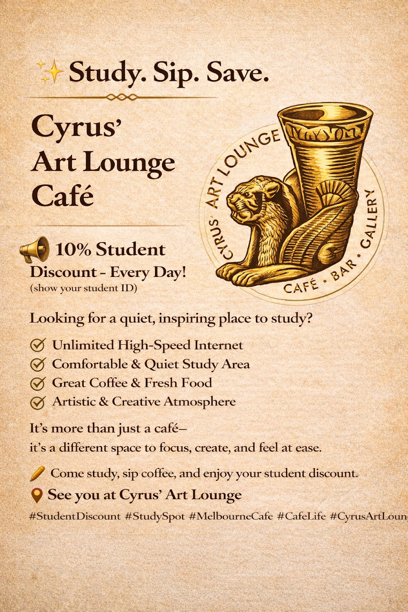 Menu, Cyrus Artlounge