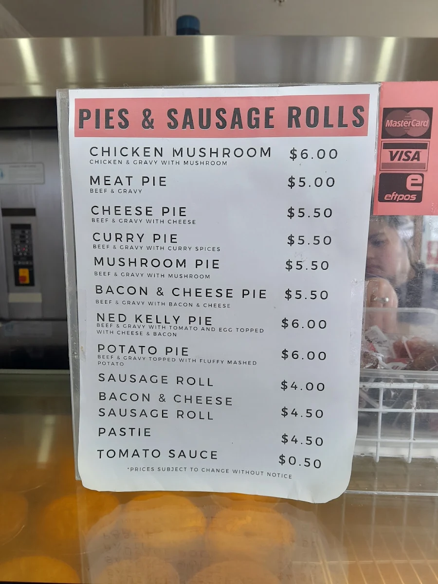 Menu, Farmhouse Bakery