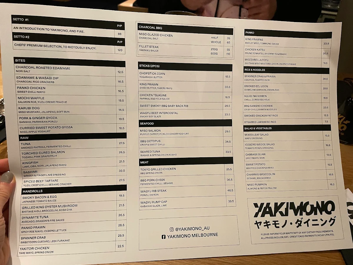 Menu, Yakimono