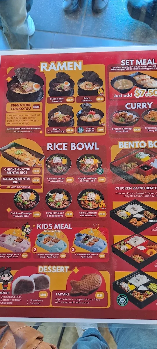 Menu, Pika Sushi Cowes